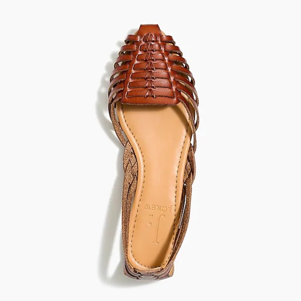 J. Crew Basketweave D’Orsay Flats